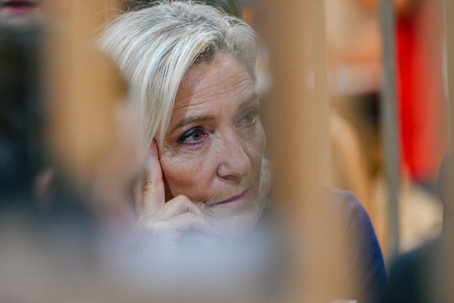 Rassemblement National (RN) candidate Marine Le Pen visits the Sommet de l’Elevage livestock summit in Cournon-d’Auvergne, near Clermont-Ferrand, France, on Oct. 7, 2026.