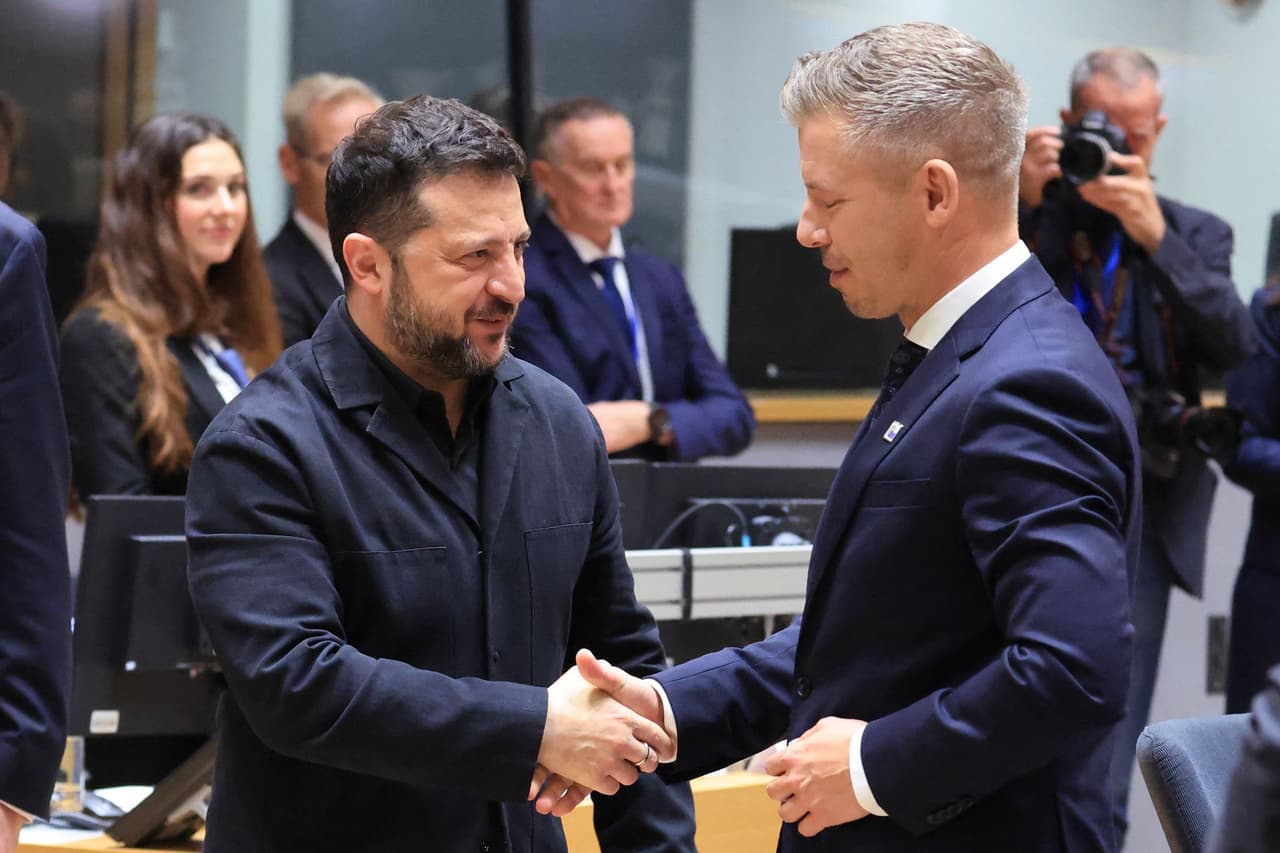 Zelensky, Hungary's Magyar hold first 'one-on-one' talks at EU summit