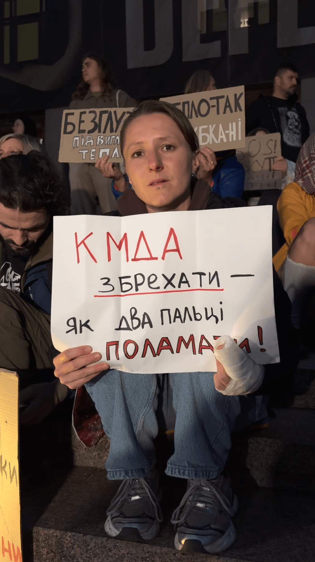 Tania attends a protest in Kyiv, Ukraine, on Sept. 23, 2026.