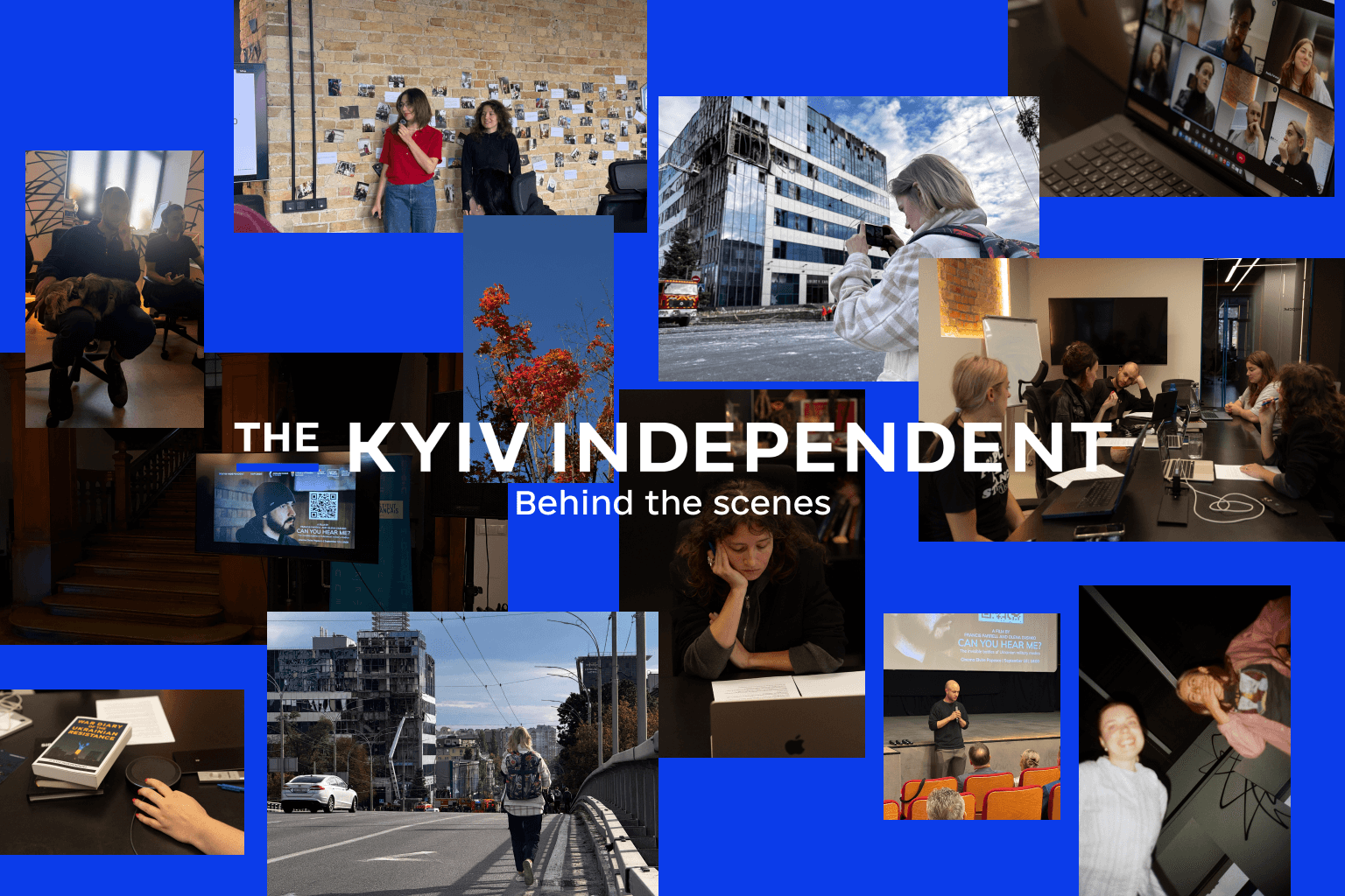 Collage of photographs from the Kyiv Independent team's camera roll, September 2026