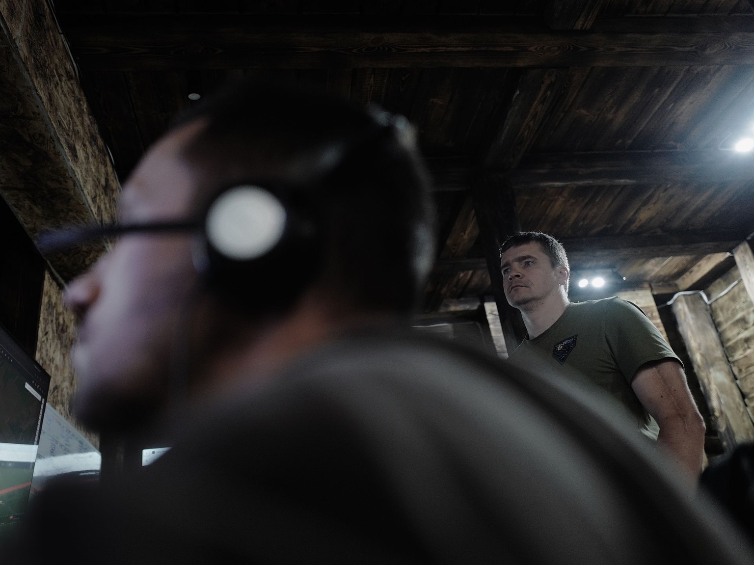 A Ukrainian deputy commander coordinates infantrymen from a command and observation post in an unnamed location in Kharkiv Oblast, Ukraine, on Oct. 9, 2026.