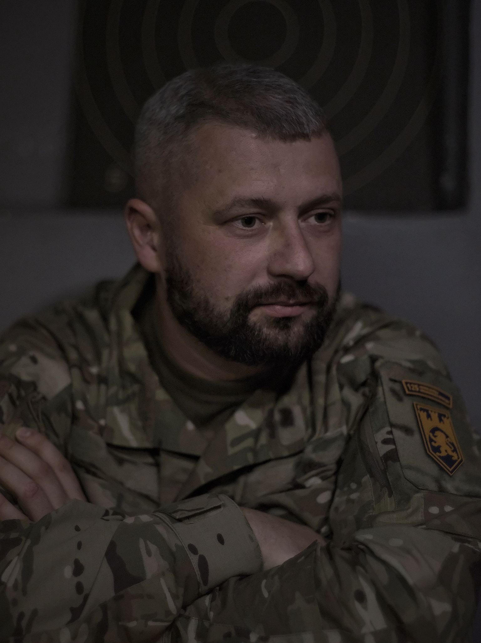 A commander "Ed" in an unnamed location in Kharkiv Oblast, Ukraine, on Oct. 7, 2026.