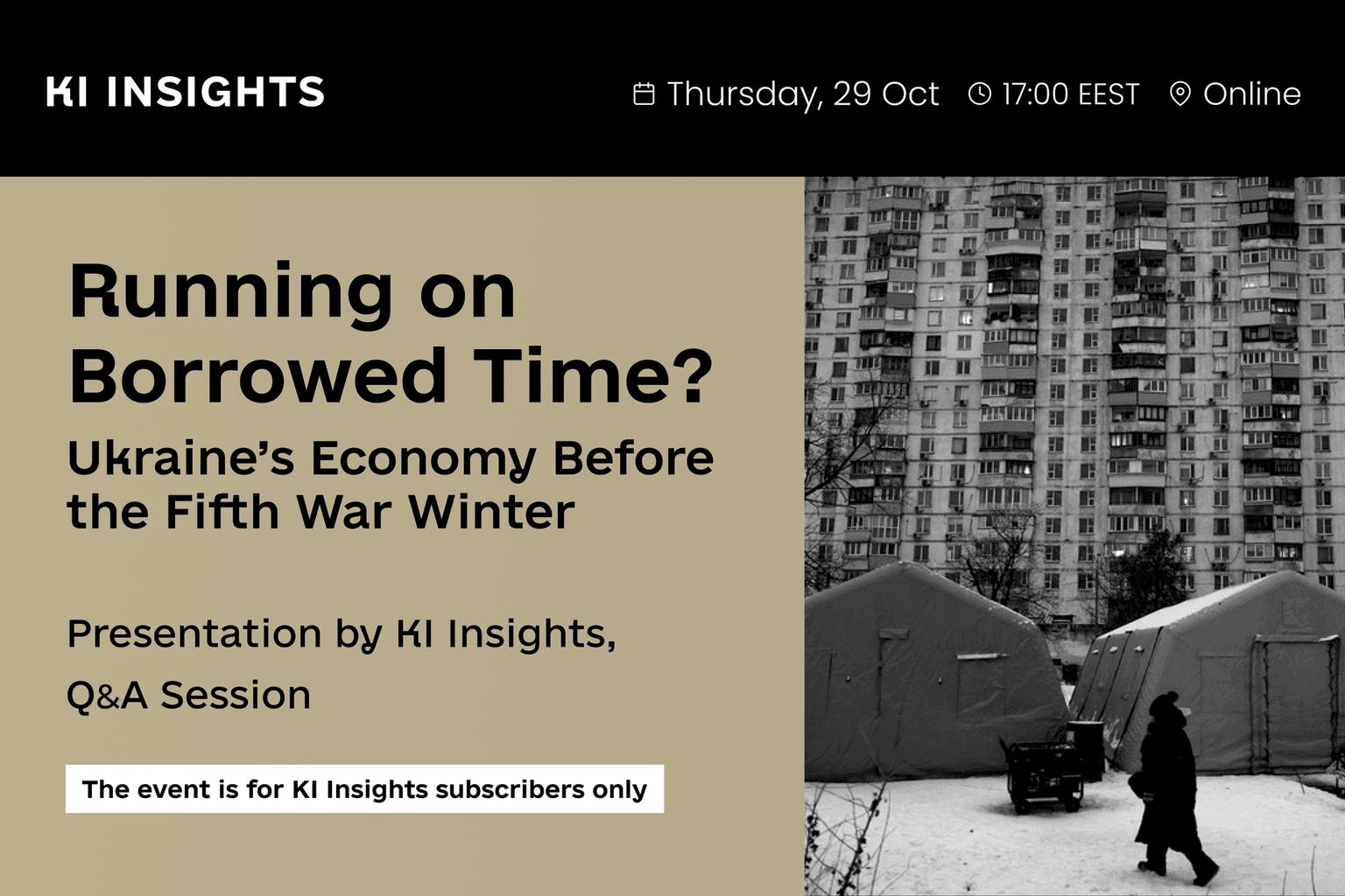 On Borrowed Time: Ukraine's Economy in the War's Fifth Winter – KI Insights monthly briefing