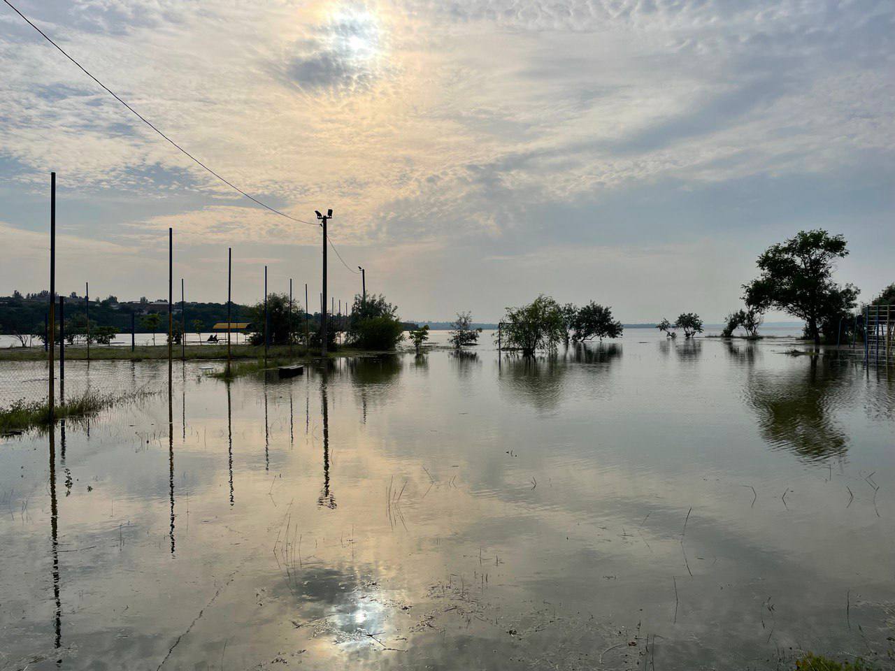 Flooding in the Nikolaev region after the accident at the Kakhovskaya hydroelectric power station.