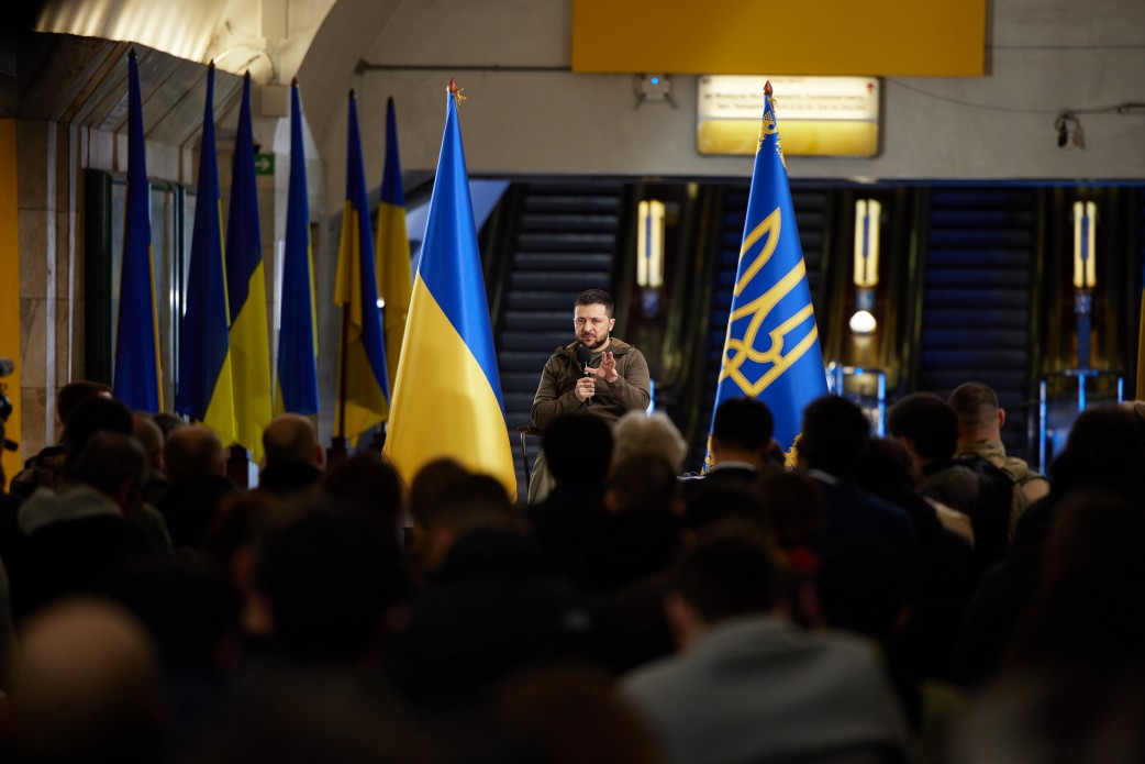 Zelensky gives press conference in Kyiv subway, doesn't hold back on Russian 'bastards'