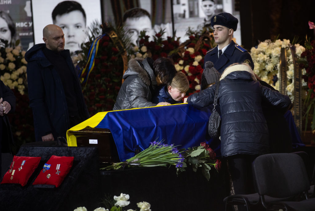 Funeral for late interior minister, other victims of Jan. 18 helicopter crash takes place in Kyiv