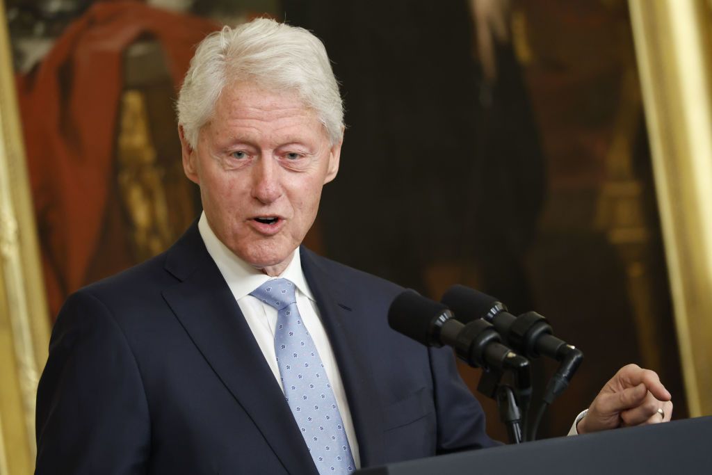Former U.S. President Bill Clinton speaks