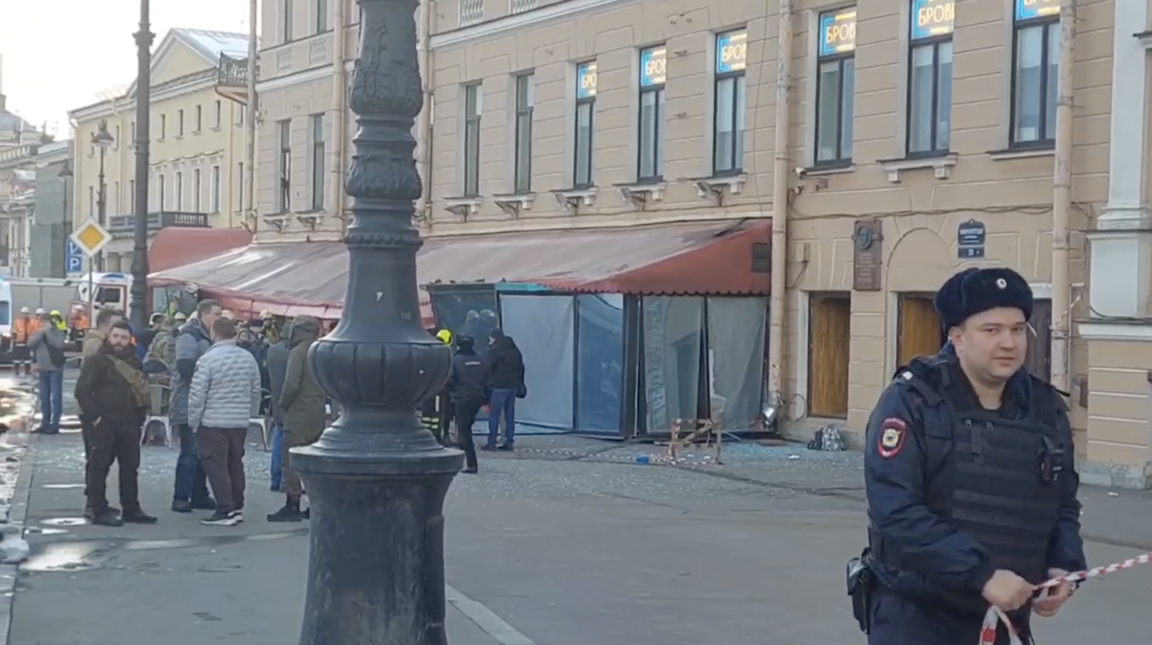 High-profile Russian propagandist killed in explosion in St Petersburg cafe