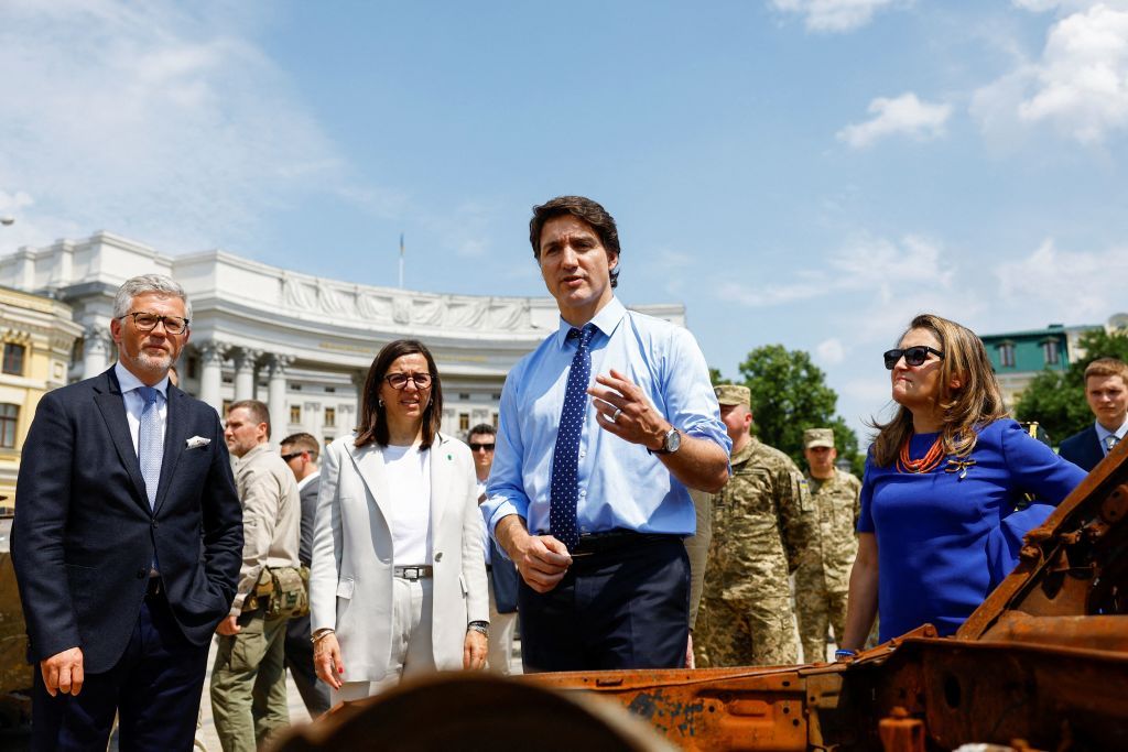 Canada's Trudeau visits Kyiv, pays respect to Ukrainian soldiers