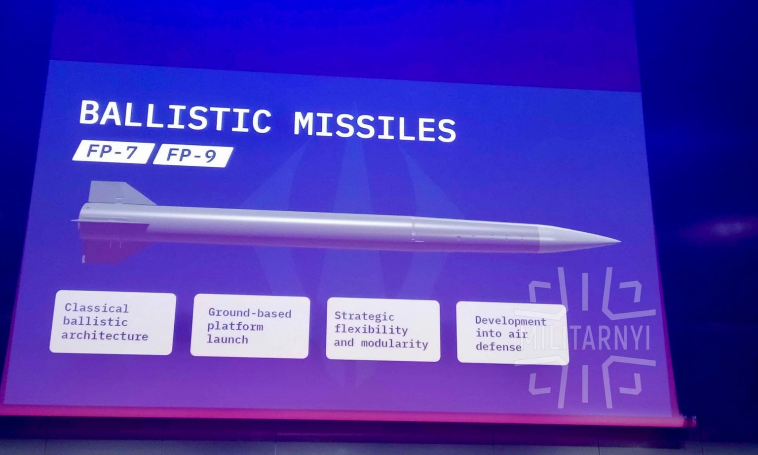 Ukrainian defense company Fire Point announced the development of its new FP-7 and FP-9 ballistic missiles in Poland on Sept. 4, 2025. (militarnyi.com)