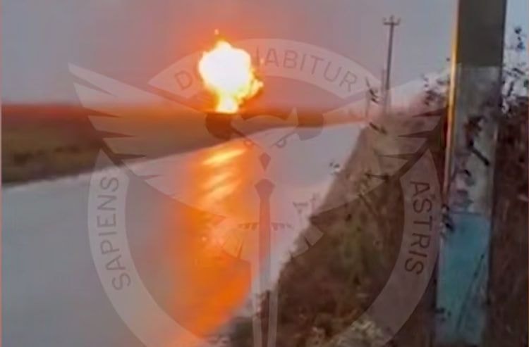 Footage shows explosions at a critical Russian fuel pipeline in Moscow Oblast during a special operation on Oct. 31. 2025. (HUR on Telegram)